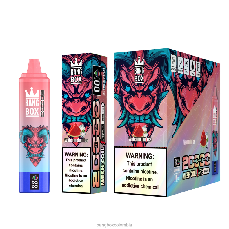 Bang Beach Vape - Bang Box Pantalla inteligente de 20000 inhalaciones hielo de sandia HZXPN56