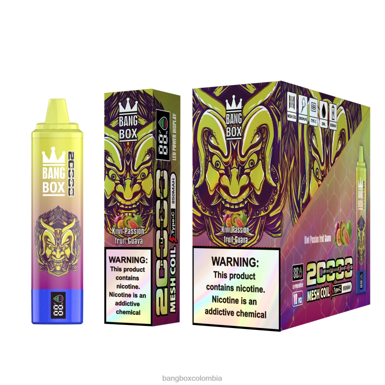 Bang Box Bogotá - Bang Box Pantalla inteligente de 20000 inhalaciones kiwi maracuyá guayaba HZXPN50