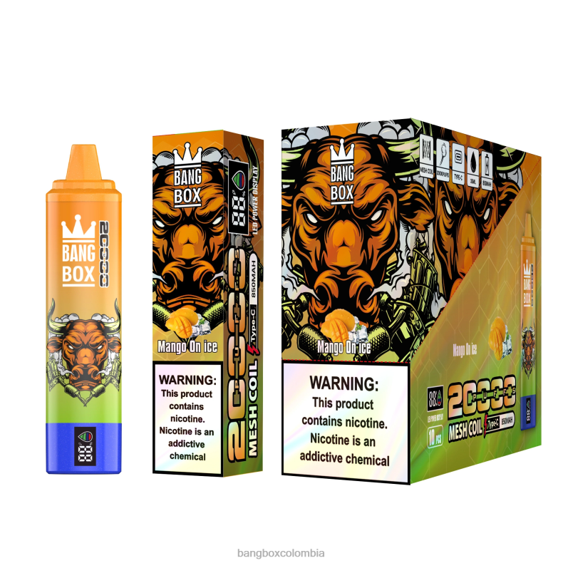 Bang Box Bogotá - Bang Box Pantalla inteligente de 20000 inhalaciones mango en hielo HZXPN54