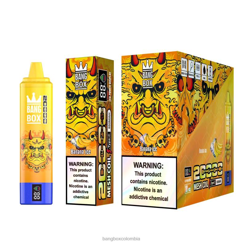 Bang Box Colombia - Bang Box Pantalla inteligente de 20000 inhalaciones hielo de plátano HZXPN57