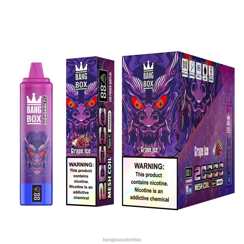Bang Box Colombia - Bang Box Pantalla inteligente de 20000 inhalaciones hielo de uva HZXPN61