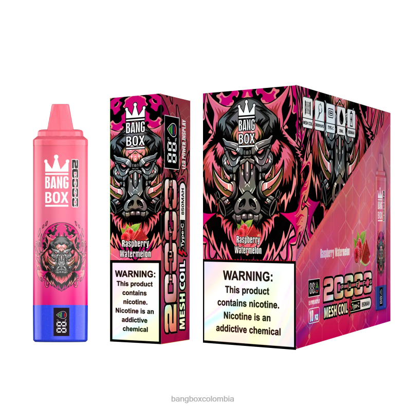 Bang Box Colombia - Bang Box Pantalla inteligente de 20000 inhalaciones sandia frambuesa HZXPN53