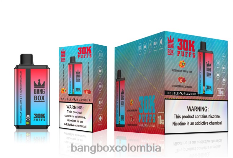 Bang Beach Vape - Bang Box 30000 inhalaciones de dos sabores. chicle de sandía y sandía de fresa HZXPN68