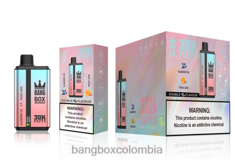 Bang Box Precio - Bang Box 30000 inhalaciones de dos sabores. hielo de arándanos y jugo de durazno HZXPN63