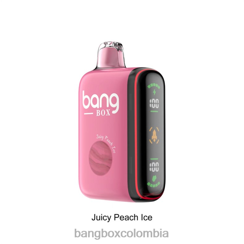 Bang Box Colombia - Bang Box Pantalla de potencia inteligente de 9000-18000 inhalaciones jugoso hielo de durazno HZXPN29