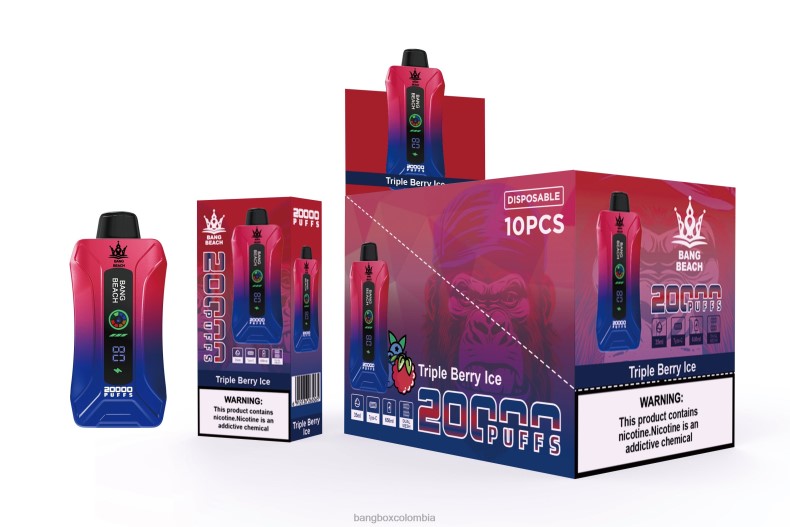 Bang Beach Vape - Bang Beach vape elegante de la pantalla de 20000 soplos hielo de triple baya HZXPN8