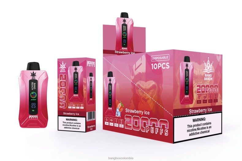 Bang Box Bogotá - Bang Beach vape elegante de la pantalla de 20000 soplos hielo de fresa HZXPN6
