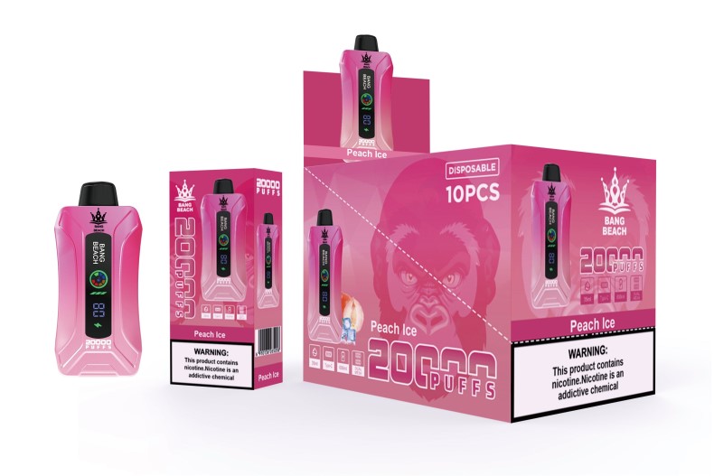 Bang Box Colombia - Bang Beach vape elegante de la pantalla de 20000 soplos hielo de durazno HZXPN9
