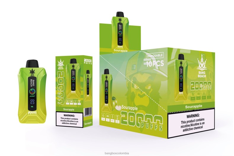 Bang Box Colombia - Bang Beach vape elegante de la pantalla de 20000 soplos manzana agria HZXPN1
