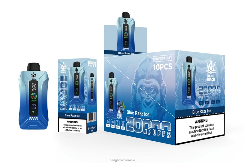 Bang Box Precio - Bang Beach vape elegante de la pantalla de 20000 soplos hielo azul HZXPN11