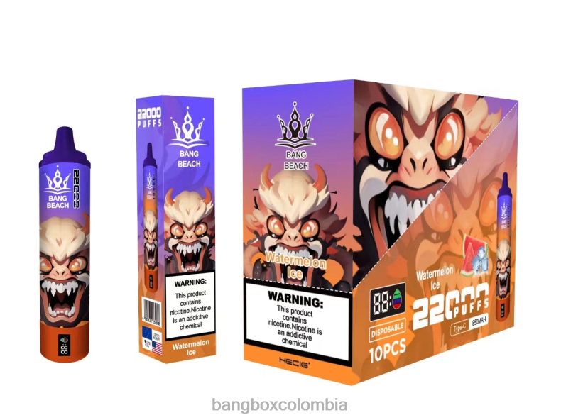 Bang Box Bogotá - Bang Beach Pantalla inteligente de 22000 inhalaciones hielo de sandia HZXPN22