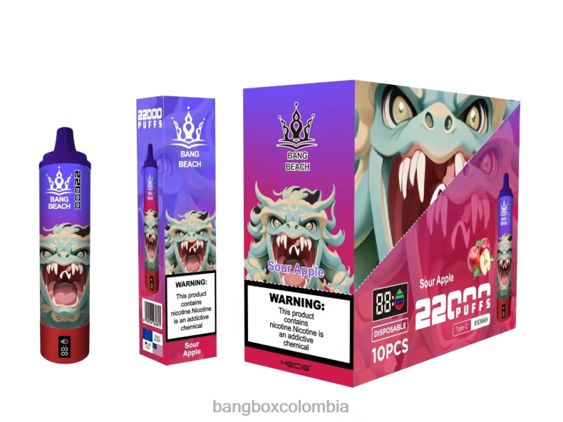 Bang Box Colombia - Bang Beach Pantalla inteligente de 22000 inhalaciones manzana agria HZXPN13