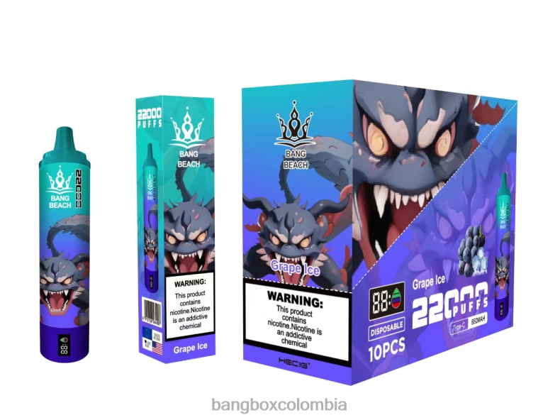 Bang Box Precio - Bang Beach Pantalla inteligente de 22000 inhalaciones hielo de uva HZXPN19